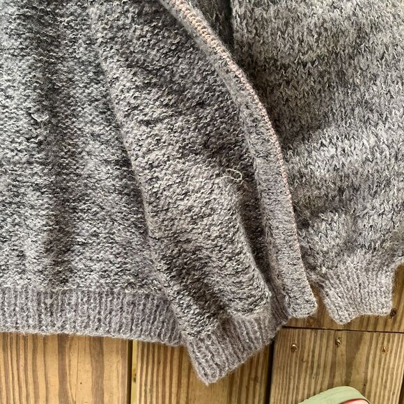 Vintage 1980s Handwoven Wool Cardigan - Open Front - Puff Shoulders - Picture 9 of 13